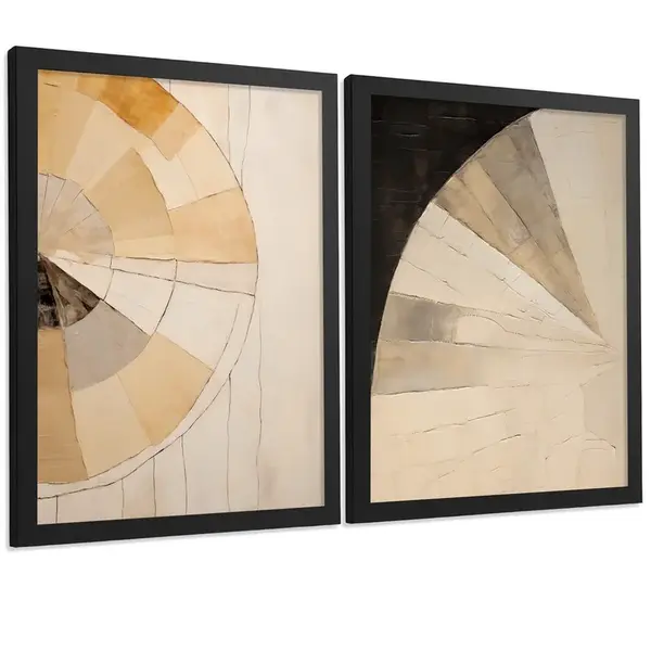 Nacnic PLAKAT Sada 2 Black Abstract A3 Černý rám