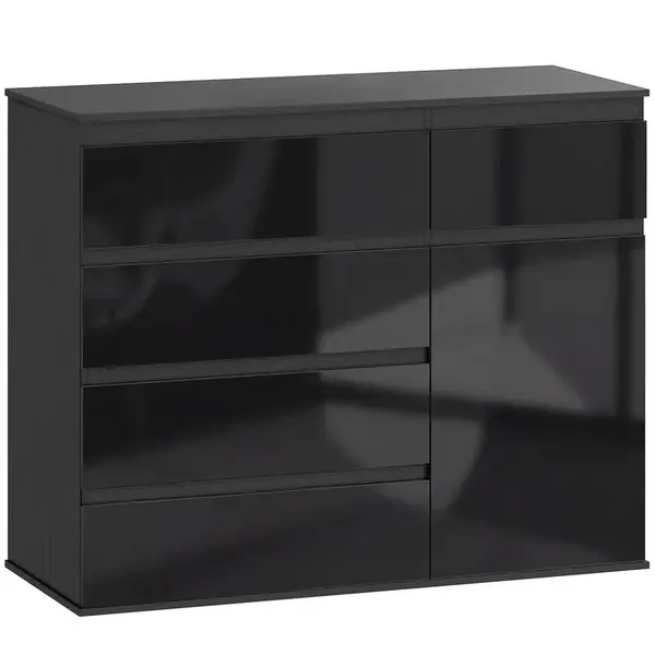 HOMCOM SIDEBOARD černý 100/40/80 cm