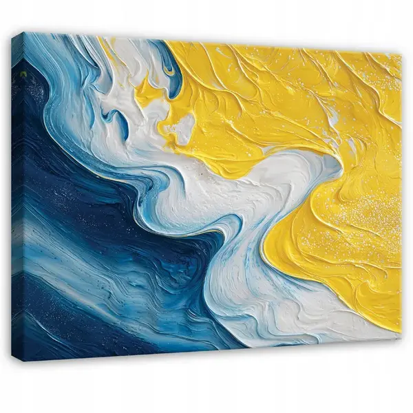 Wallarena OBRAZ na plátně Abstraktní akvarel modrá 60x40 cm
