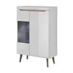 MASSENO VITRÍNA NORDICO 90/134/40 cm Bílá