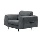 Beautysofa KŘESLO Venezia tmavě šedé s černými nohami