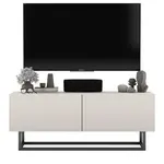 Meble Lindner TV stolek Enjoy Kašmír mat 120 cm s kovovým rámem
