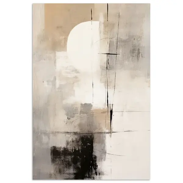 MuchoWow PLAKÁT Abstraktní - Umění - šedá 40x60 cm