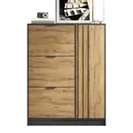 FLIEKS BOTNÍK 100x30x130cm MDF 3 Výklopy Černý