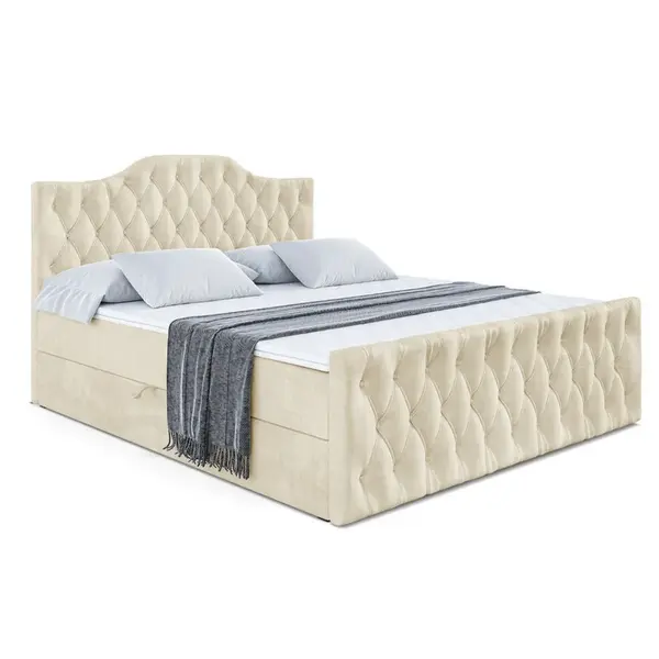 ALTDECOR AMERICKÁ postel VILA-1-Z – 200 x 200 cm – H4 – béžová