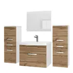 B BELINI GROUP KOUPELNOVÝ NÁBYTEK Koupelnová SADA PRI M4, Zlatohnědá matná, 120 cm
