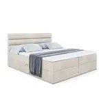ALTDECOR AMERICKÁ postel s matrací H4 a lamelovým roštem – CELESTIA – 120 x 200 cm – H4 – ecru