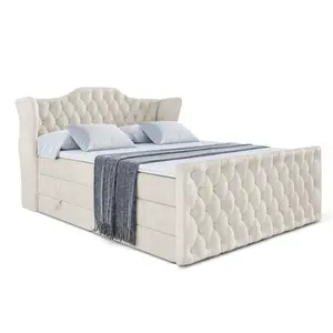 ALTDECOR POSTEL boxspring VILA-Z KING – 120x200 – H3/H4 – krémová