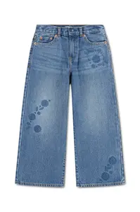 Levi's rifle wide leg detské EMBROIDERED HIGH RISE BAGG