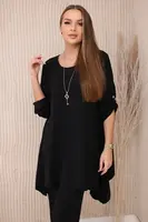 Kesi Włoski Sada halenky + kalhot s přívěskem černý