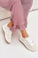 Boto Dámské Sportovní Boty Sneakersy Z Eko Kůže Béžové Ravina