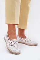 Boto Dámské krajkové espadrilky bílé Adelira
