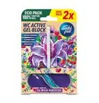 Ambi Pur WC Active gel-blok divoký ibišek 2x45 g