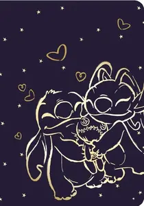 Sešit A5 60 l. linkovaný Disney Gold Stitch vzor 1