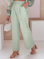 Spodnie damskie wide leg MILLIVIO zielone Dstreet