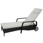 MCW POLY-RATTAN LEHÁTKO Antracit, béžová