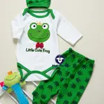 90479 Dewberry Unisex Newborn 3 Piece Clothing Set-GREEN