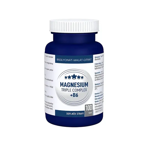 CLINICAL Magnesium triple complex + B6 100 kapslí