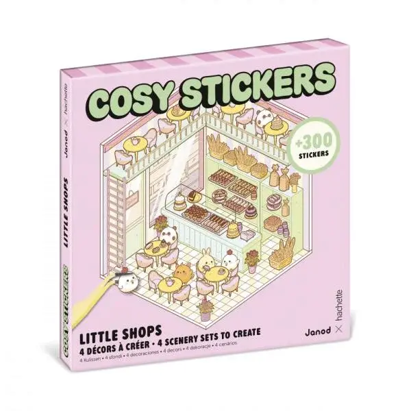 Janod Cosy Stickers Samolepky Minisvět Obchůdky