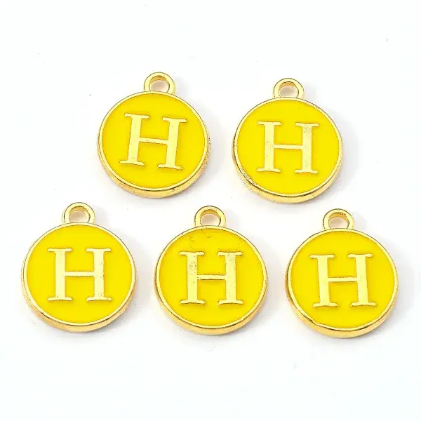 Golden Plated Alloy Enamel Charms