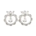 Brass Micro Pave Clear Cubic Zirconia Pendants