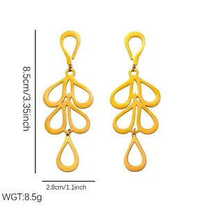 304 Stainless Steel Stud Dangle Earrings