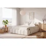 Livetastic ČALOUNĚNÁ POSTEL, 140/200 cm, krémová
