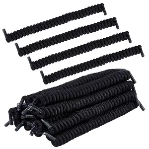 14Pcs Polyester & Rubber Latex Thread Spring Shoelaces