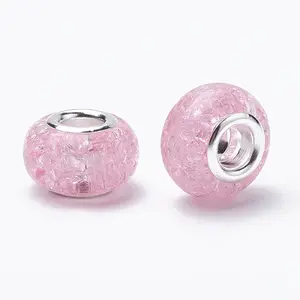 Crackle Resin European Beads