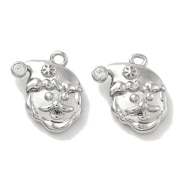 Brass Micro Pave Cubic Zirconia Pendants