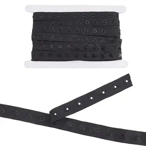 5 Yards Polyester & Plastic Snap Button Tape
