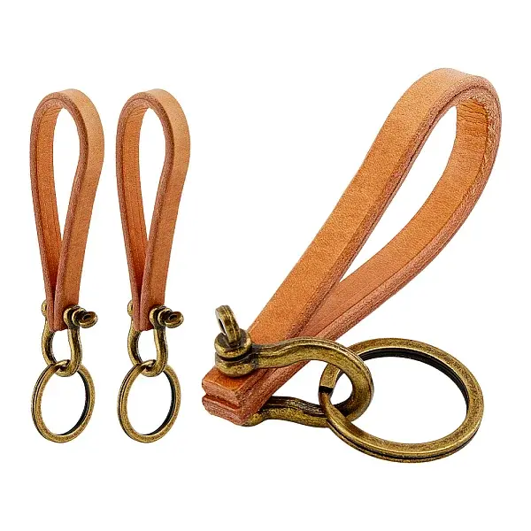 Cowhide Leather Keychains