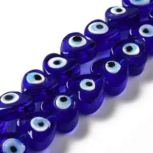 Handmade Evil Eye Lampwork Beads Strands