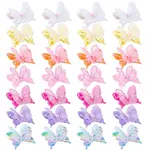 28Pcs 7 Colors Polyester & Resin & Sequined Bowknots
