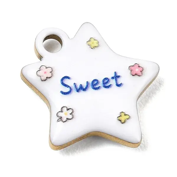 304 Stainless Steel Enamel Pendants