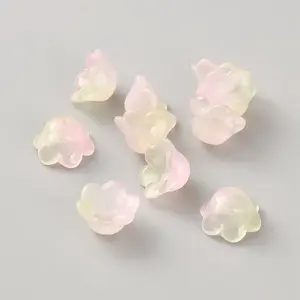 Iridescent Acrylic Bead Caps