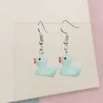 Duck Iron Resin Dangle Earrings