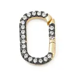 Brass Micro Pave Cubic Zirconia Spring Gate Rings