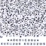 1400Pcs 10 Styles Acrylic Horizontal Hole Beads
