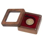 Square Black Walnut Wooden Coin Storage Boxes