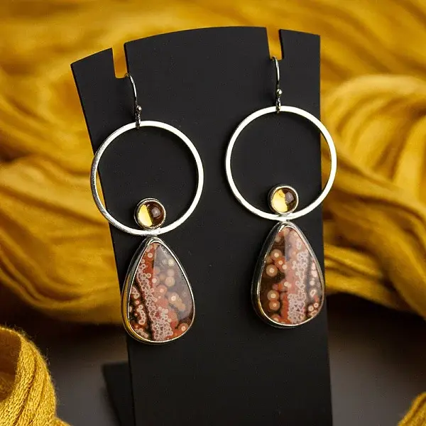 Alloy Enamel Dangle Earrings