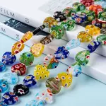 Handmade Millefiori Glass Lampwork Heart Bead Strands