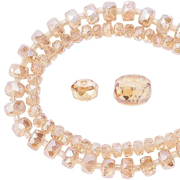 2 Strands 2 Colors Electroplate Glass Beads Strands