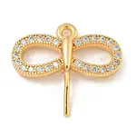 Brass Micro Pave Clear Cubic Zirconia Pendants