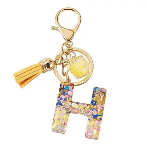 Alloy Resin Polygon Keychains