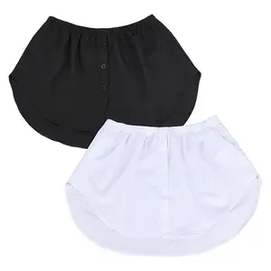 2Pcs 2 Colors Shirt Extender Half Skirt for Women