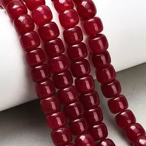 Dyed Natural White Jade Beads Strands