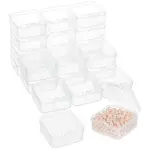 70Pcs Plastic Boxes with Hinged Lid