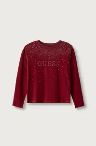 Guess  tričko s dlouhým rukávem dětské bavlněné s elastanem