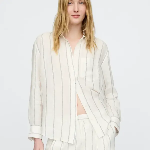 GAP Lněná oversize košile Big Shirt - Dámské